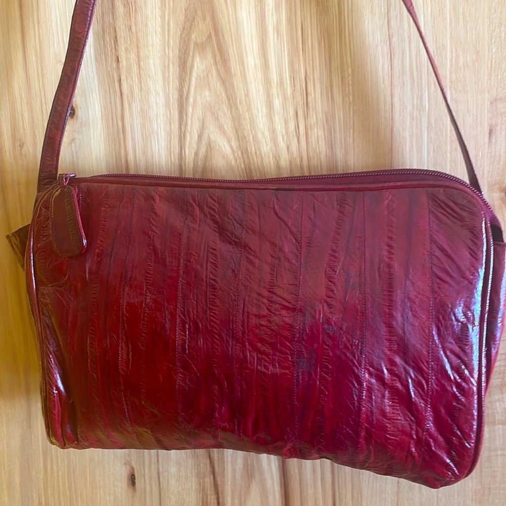 RARE Eelskin‎ Oxblood red bag - Picture 2 of 5
